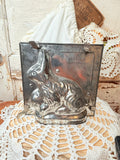 Antique silver rabbit baking mold 