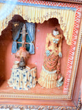 Antique setting shadowbox 