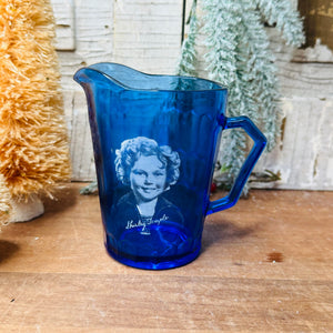 VINTAGE COBALT BLUE SHIRLEY TEMPLE CREAMER - 2 AVAILABLE