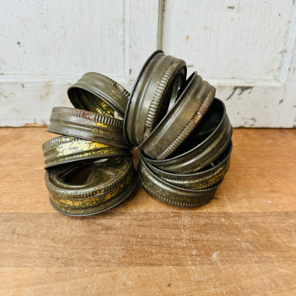 LOT OF ANTIQUE CAN TOPPERS