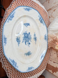 ANTIQUE IRONSTONE BLUE AND WHITE LARGE PLATTER