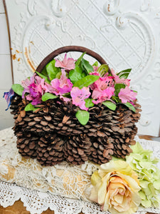 PINECONE RARE HANDMADE BASKET