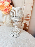 VINTAGE CAST IRON SHABBY CHIC STYLE AMAZING CANDLE HOLDER DECOR