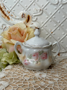 FLORAL VINTAGE WATERCOLOR INSPIRED SUGAR BOWL