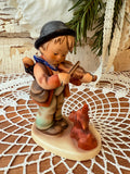 VINTAGE GERMANY BOY WITH DOG PLAYING VIOLIN STATUETTE