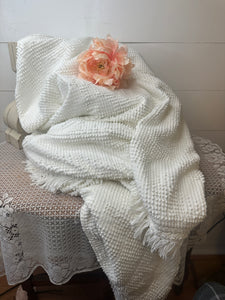 XL CHENILLE STYLE TASSEL BLANKET - “QUEEN ELIZABETH”