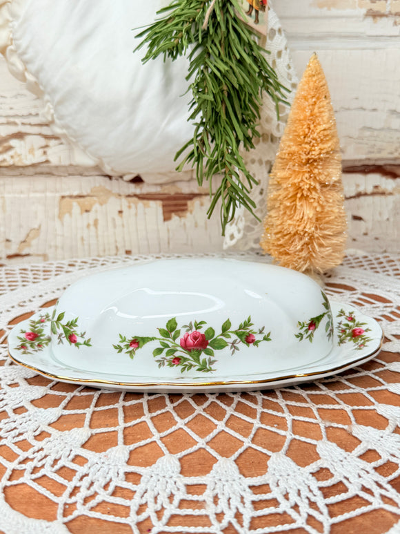 LIMOGES VINTAGE HAVILAND RARE BUTTER DISH AND COVER