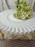 SILVERCREST MILK GLASS TRAY VINTAGE