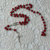 VINTAGE ROSE SCENTED HOLY LAND ROSARY #1