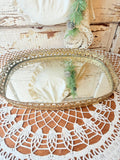 VINTAGE FILIGREE VANITY MIRROR TRAY