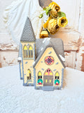 VINTAGE DEPT 56 SNOW VILLAGE CHAPEL DECOR