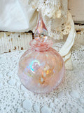 VINTAGE PINK SILVESTRI GLASS PERFUME BOTTLE