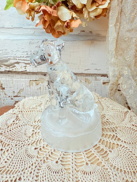 CRYSTAL DOG FIGURINE