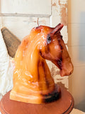 VINTAGE LARGE HORSE HEAD CANDLE