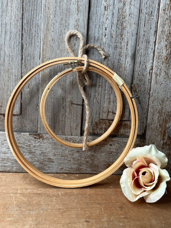 SET OF VINTAGE EMBROIDERY HOOPS