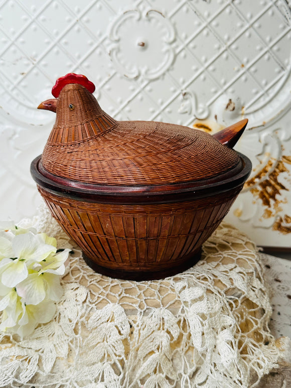 VINTAGE ASIAN CHICKEN BASKET