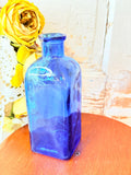 VINTAGE BUBBLY COBALT BLUE BOTTLE - 2 AVAILABLE