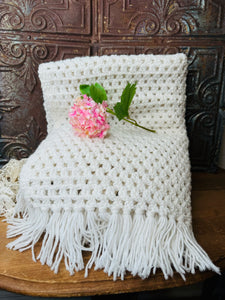 TASSEL VINTAGE AFGHAN