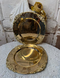 VINTAGE PAIR OF SOLID BRASS CHARGERS - 4 SETS AVAILABLE
