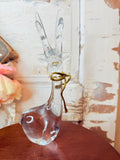VINTAGE GLASS REINDEER STATUETTE