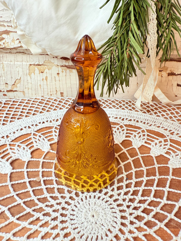 1970 TIARA AMBER GLASS BELL