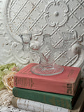 CRYSTAL GLASS VINTAGE DETAILED CANDELABRA - 2 AVAILABLE