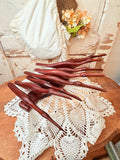 VINTAGE TEAK WOOD FLYING CRANES DECOR SCULPTURE