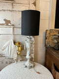 VINTAGE IRON ITALIANATE DETAILED TABLE LAMP