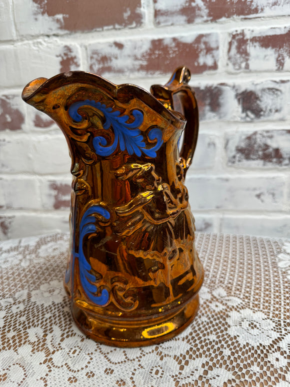 COPPER LUSTWARE VINTAGE PITCHER