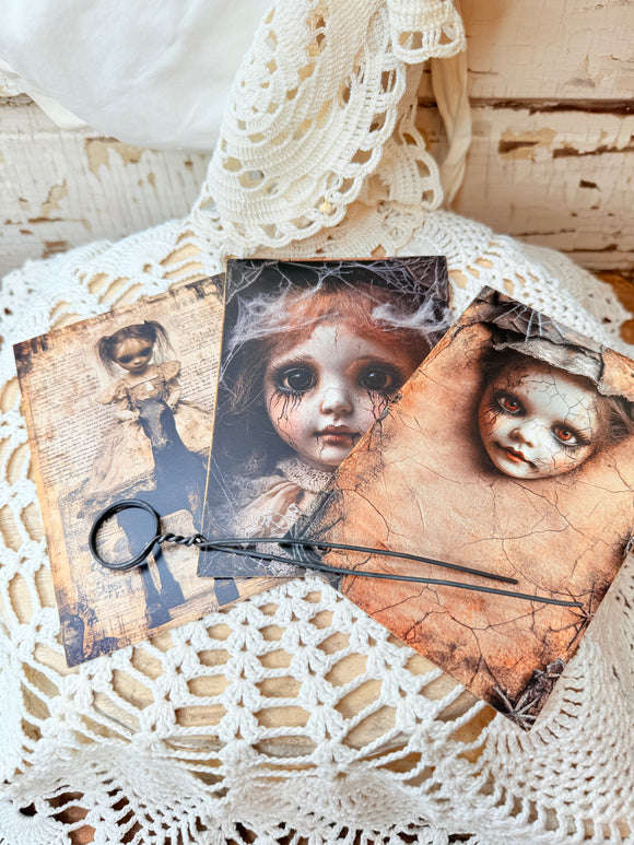 CREEPY DOLLS HALLOWEEN PRINTS WITH PHOTO HOLDERS