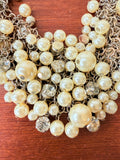 VINTAGE AMAZING PEARL CLUSTER NECKLACE