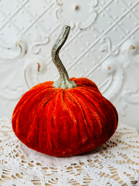 VELVET PUMPKIN VINTAGE DECOR