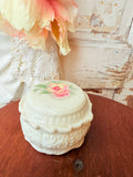 VINTAGE FLORAL BOWL AND LID