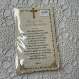 VINTAGE PRAYER TO SAINT BENEDICT ROSARY