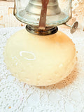 VINTAGE CUSTARD TONE OIL HURRICANE LAMP