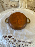 ANTIQUE FRENCH BRASS AND COPPER GRATIN PAN