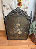 VINTAGE VICTORIAN DETAILED PAINTED WOOD FIREPLACE COVER