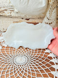 1800s ANTIQUE MILK GLASS VANITY TRAY