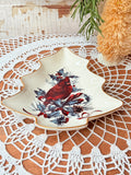 VINTAGE LENOX CHRISTMAS TREE CARDINAL WINTER GREETINGS SERVING PLATTER PLATE
