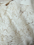 ANTIQUE XXL ROUND VICTORIAN LACE TABLECLOTH