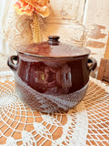 VINTAGE LARGE POTTERY CROCK STYLE BEAN POT