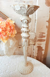 VINTAGE TALL CAST IRON CANDLE HOLDER