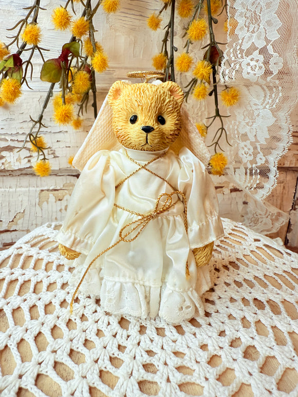 ANGEL TEDDY BEAR VINTAGE STATUETTE