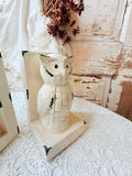 VINTAGE PAIR OF CHIPPY OWL BOOKENDS