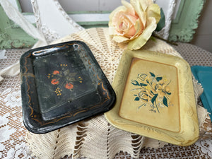 SET OF TOLE SNACK TIP TRINKET TRAYS #4