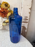 VINTAGE COBALT BLUE LARGE BOTTLE