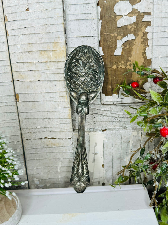 ANTIQUE SILVER ACORN LARGE SPOON