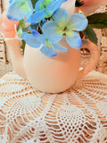 VINTAGE PINK FROSTED GLASS TEAPOT PLANTER