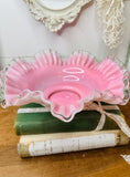 PINK INTERIOR VINTAGE RUFFLE XL BOWL