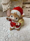 VINTAGE HOMCO CHRISTMAS STATUETTE - SANTA CHIPMUNK